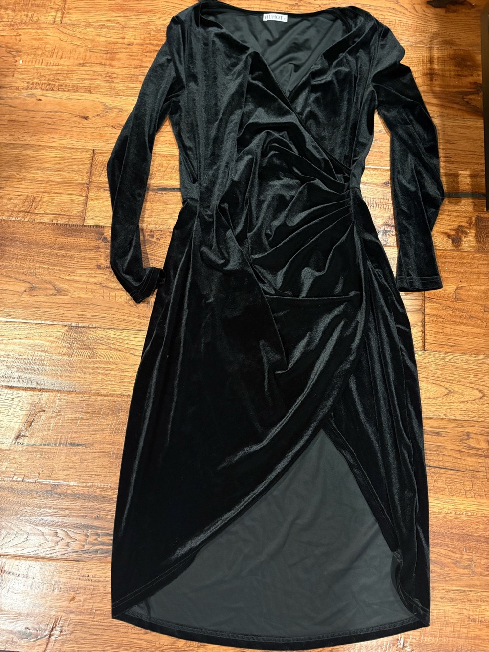Wrap Dress – Size L – Long Sleeve Cocktail Dress - Picture 3 of 5